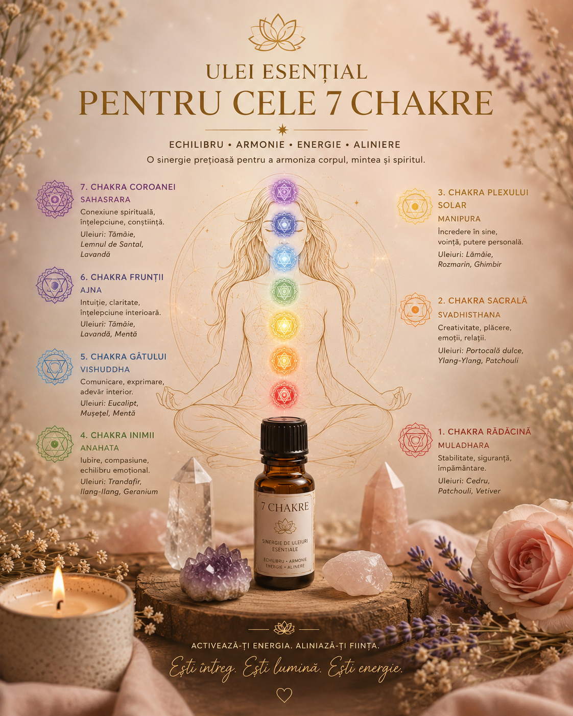 Mix 7 Chakra  - Ulei esențial (10 ml sau 30 ml)